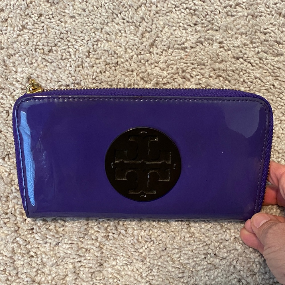 Tory Burch Shiny Violet Wallet